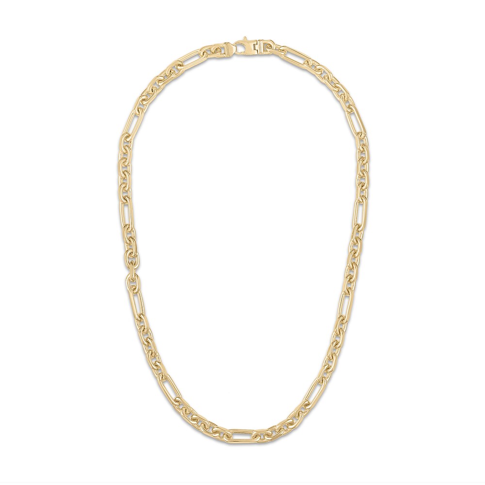 1933 by Esquire Men's Figaro Chain Necklace 14K Yellow Gold/Sterling Silver UthyD578 1933 by Esquire Men's Figaro Chain Necklace 14K Yellow Gold/Sterling Silver UthyD578