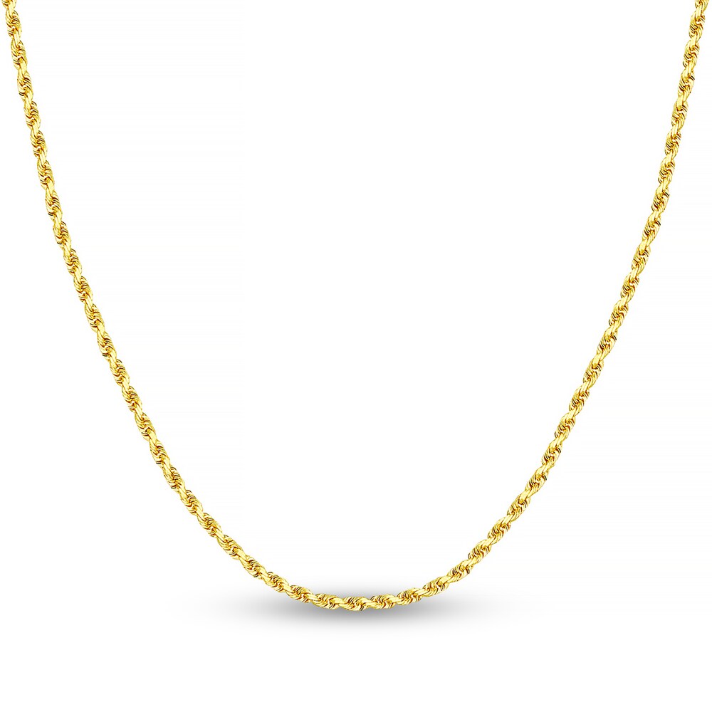 Diamond-Cut Rope Chain Necklace 14K Yellow Gold 24" Uu7NqHNv Diamond-Cut Rope Chain Necklace 14K Yellow Gold 24" Uu7NqHNv