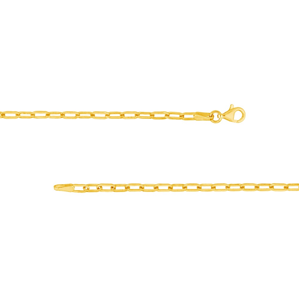Paper Clip Chain Necklace 14K Yellow Gold 20\" V5mRGSM0 Paper Clip Chain Necklace 14K Yellow Gold 20\" V5mRGSM0