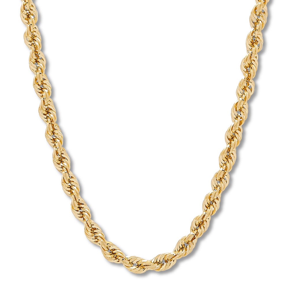 Hollow Rope Chain 14K Yellow Gold 24" Approx. 6mm VKrPt6fv Hollow Rope Chain 14K Yellow Gold 24" Approx. 6mm VKrPt6fv