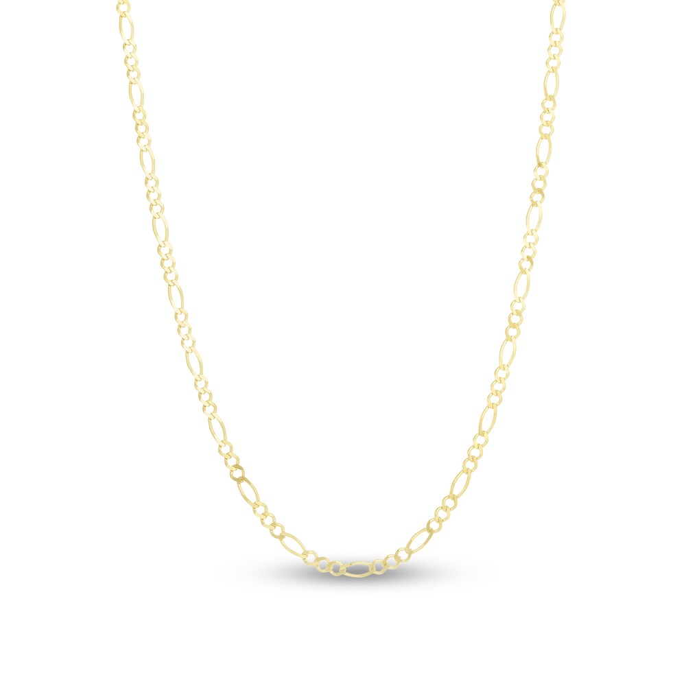 Figaro Chain Necklace 14K Yellow Gold 18" VbSQAnLi Figaro Chain Necklace 14K Yellow Gold 18" VbSQAnLi