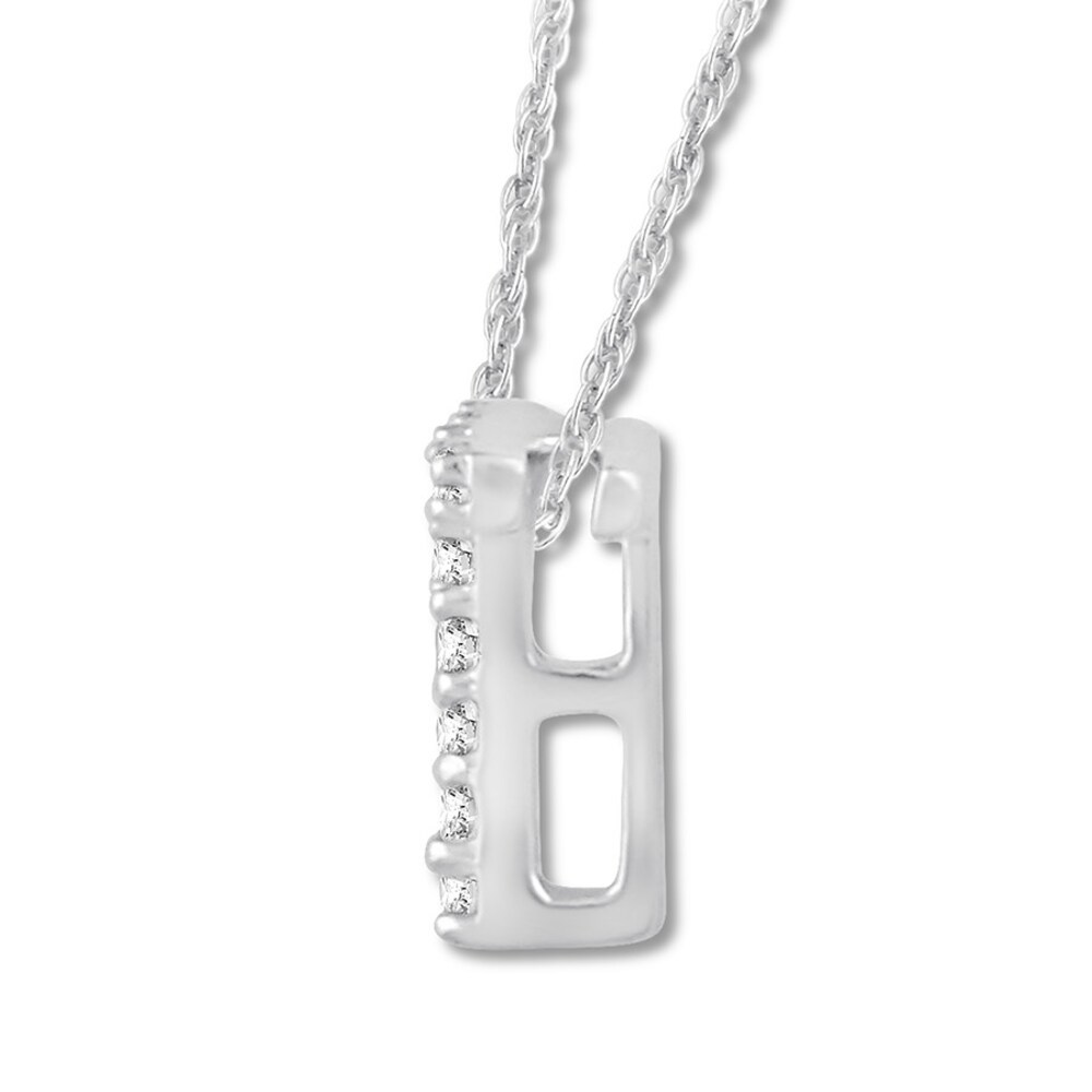 Diamond Initial T Necklace 1/20 ct tw Round-cut 10K White Gold VjVBl7Gb Diamond Initial T Necklace 1/20 ct tw Round-cut 10K White Gold VjVBl7Gb