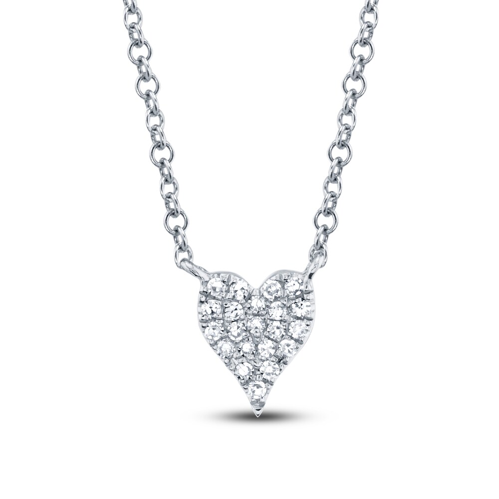 Shy Creation Diamond Heart Necklace 1/20 ct tw Round 14K White Gold 581012705 Vw9J8Lrb Shy Creation Diamond Heart Necklace 1/20 ct tw Round 14K White Gold 581012705 Vw9J8Lrb
