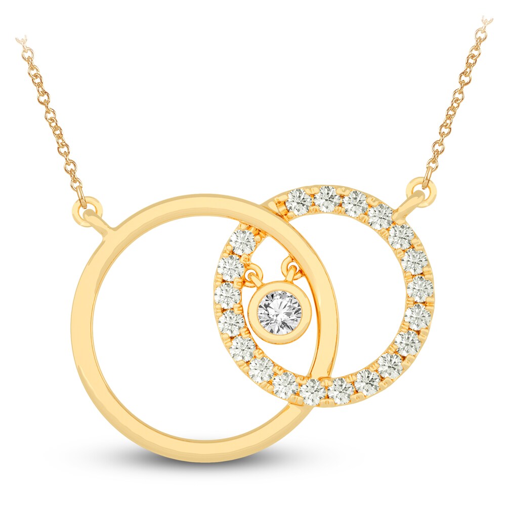 Diamond Pendant Necklace 1/2 ct tw Round 14K Yellow Gold 18" VzpoVw2X Diamond Pendant Necklace 1/2 ct tw Round 14K Yellow Gold 18" VzpoVw2X