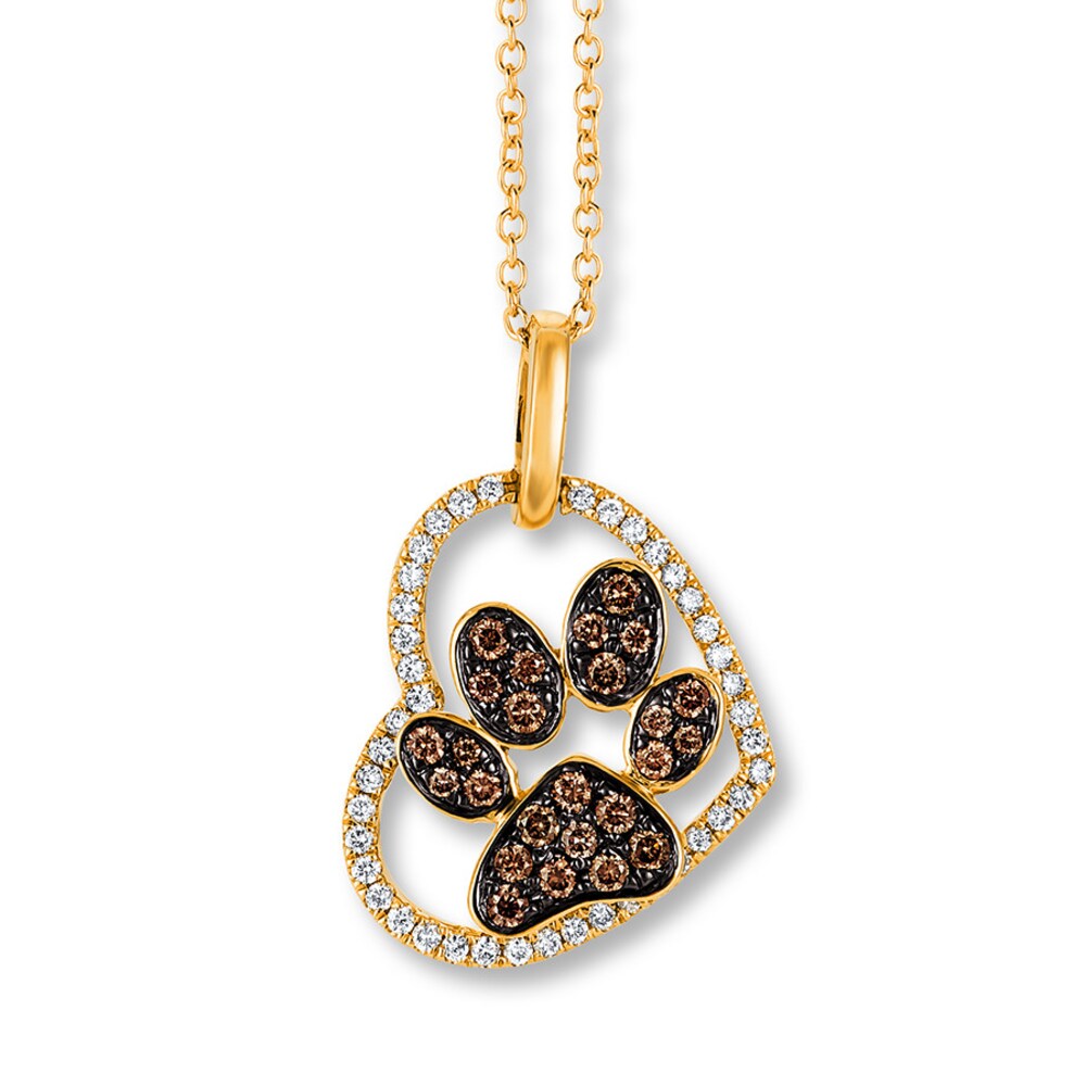 Le Vian Chocolate Diamond Paw Necklace 1/3 ct tw 14K Yellow Gold W4pRevPQ Le Vian Chocolate Diamond Paw Necklace 1/3 ct tw 14K Yellow Gold W4pRevPQ