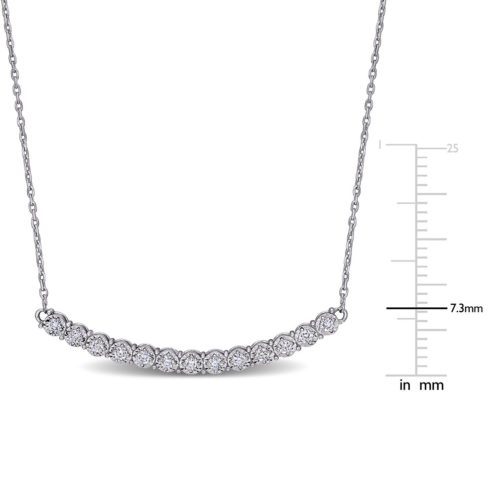 Diamond Bar Necklace 1/3 ct tw Round 14K White Gold WEOk2L3o Diamond Bar Necklace 1/3 ct tw Round 14K White Gold WEOk2L3o