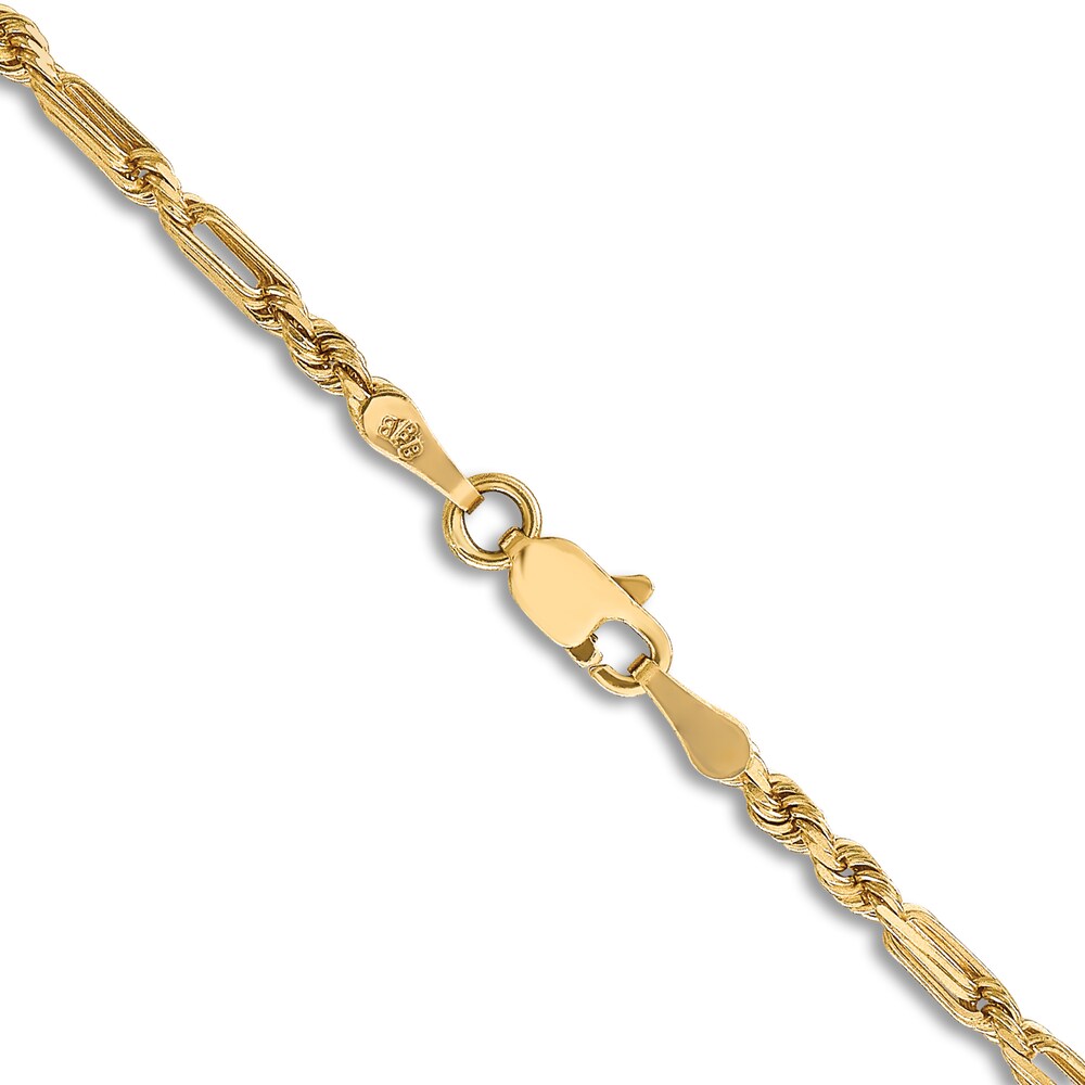 Diamond-Cut Rope Chain Necklace 14K Yellow Gold 18\" 2.5mm WU3Pm1fw Diamond-Cut Rope Chain Necklace 14K Yellow Gold 18\" 2.5mm WU3Pm1fw
