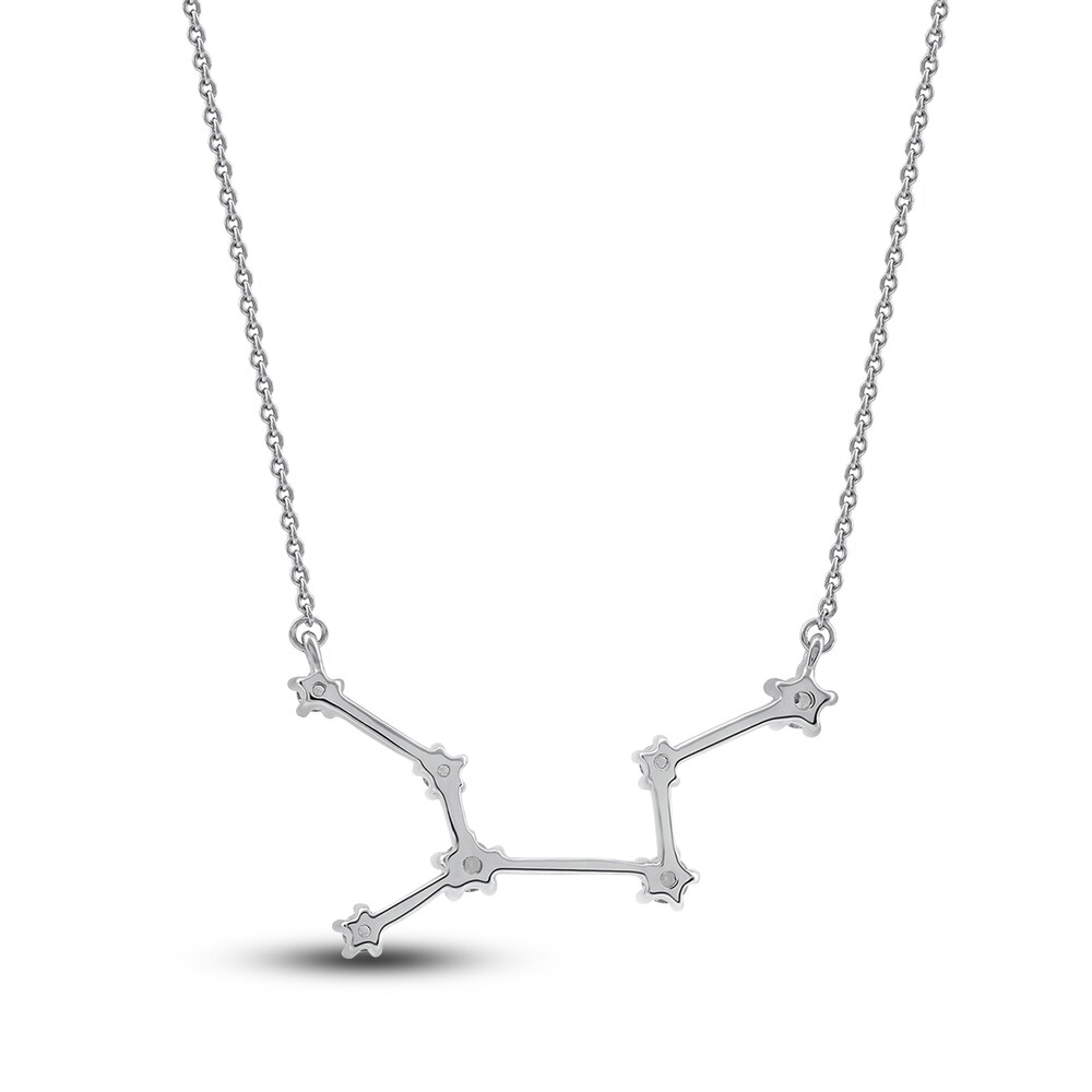 Diamond Virgo Constellation Pendant Necklace 1/6 ct tw Round 14K White Gold Wbv9pYPM Diamond Virgo Constellation Pendant Necklace 1/6 ct tw Round 14K White Gold Wbv9pYPM