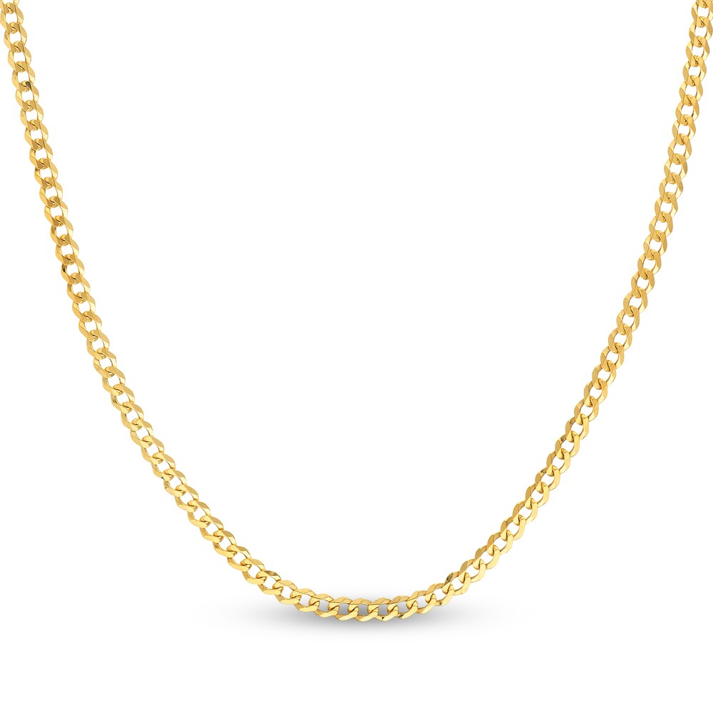 Light Cuban Link Necklace 14K Yellow Gold 24" WxJGAwsK Light Cuban Link Necklace 14K Yellow Gold 24" WxJGAwsK