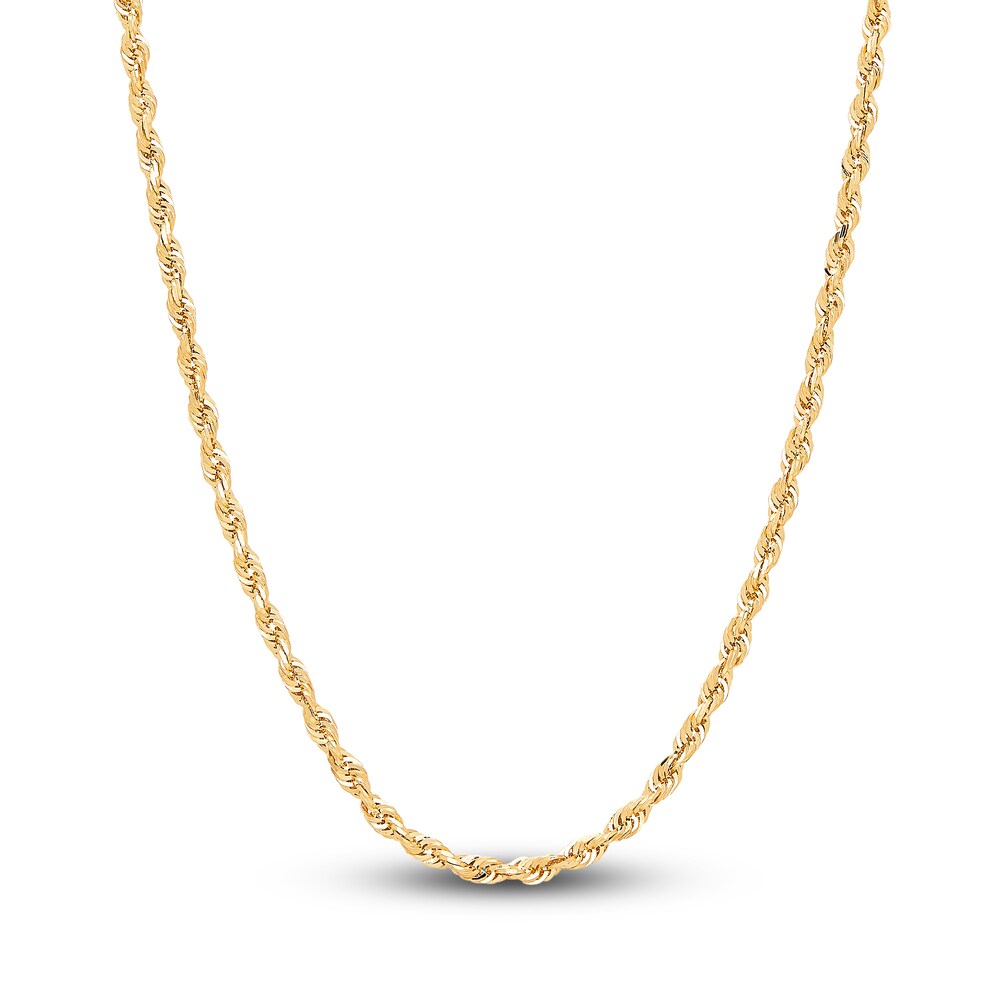 Solid Glitter Rope Necklace 14K Yellow Gold 20" XLI2JSgQ Solid Glitter Rope Necklace 14K Yellow Gold 20" XLI2JSgQ