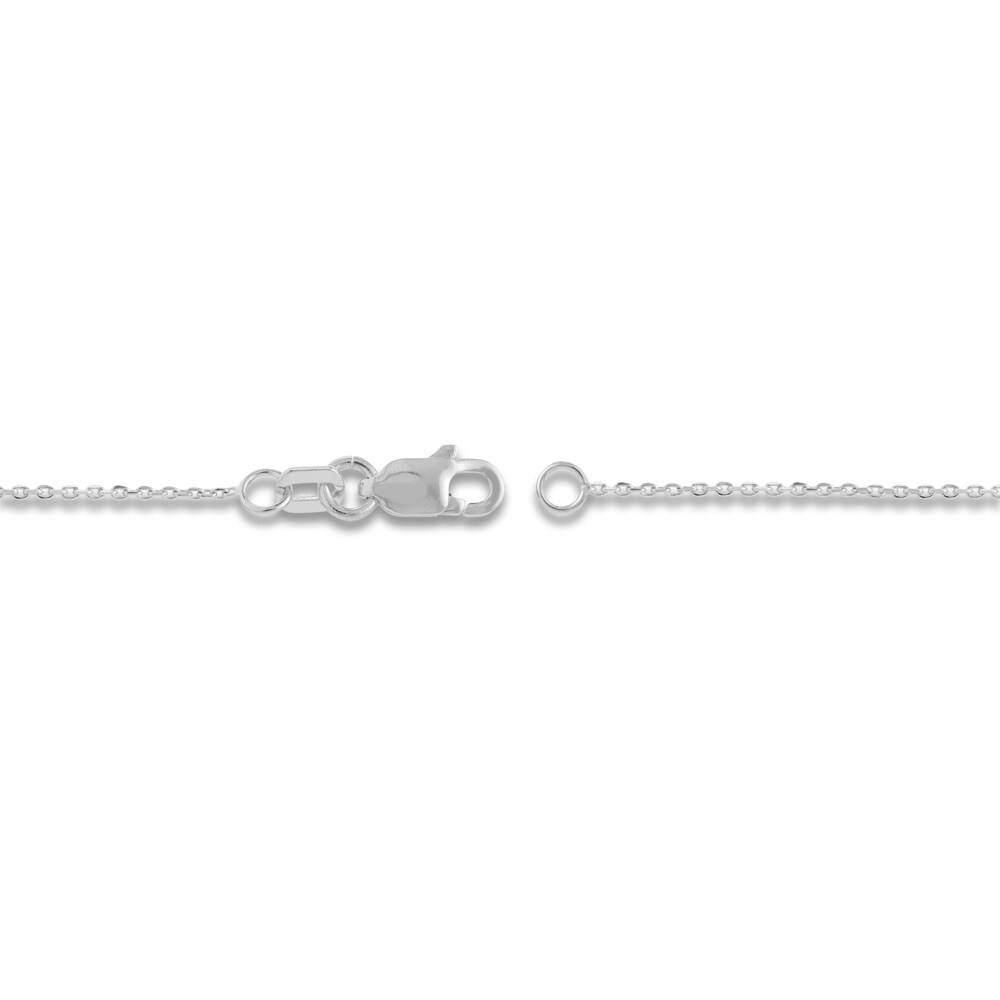 Diamond-Cut Cable Chain Necklace 14K White Gold 16\" XnsAH20l