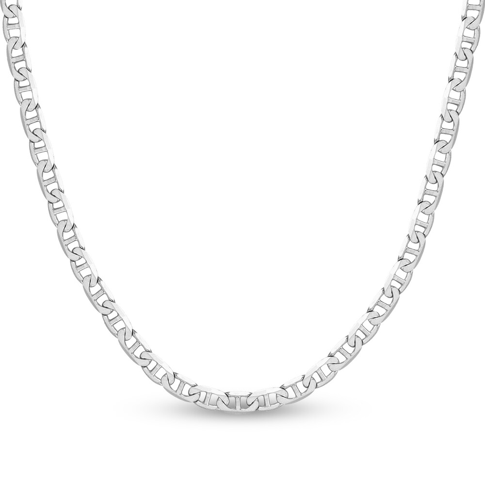 Mariner Chain Necklace 14K White Gold 18" YeLAksVt