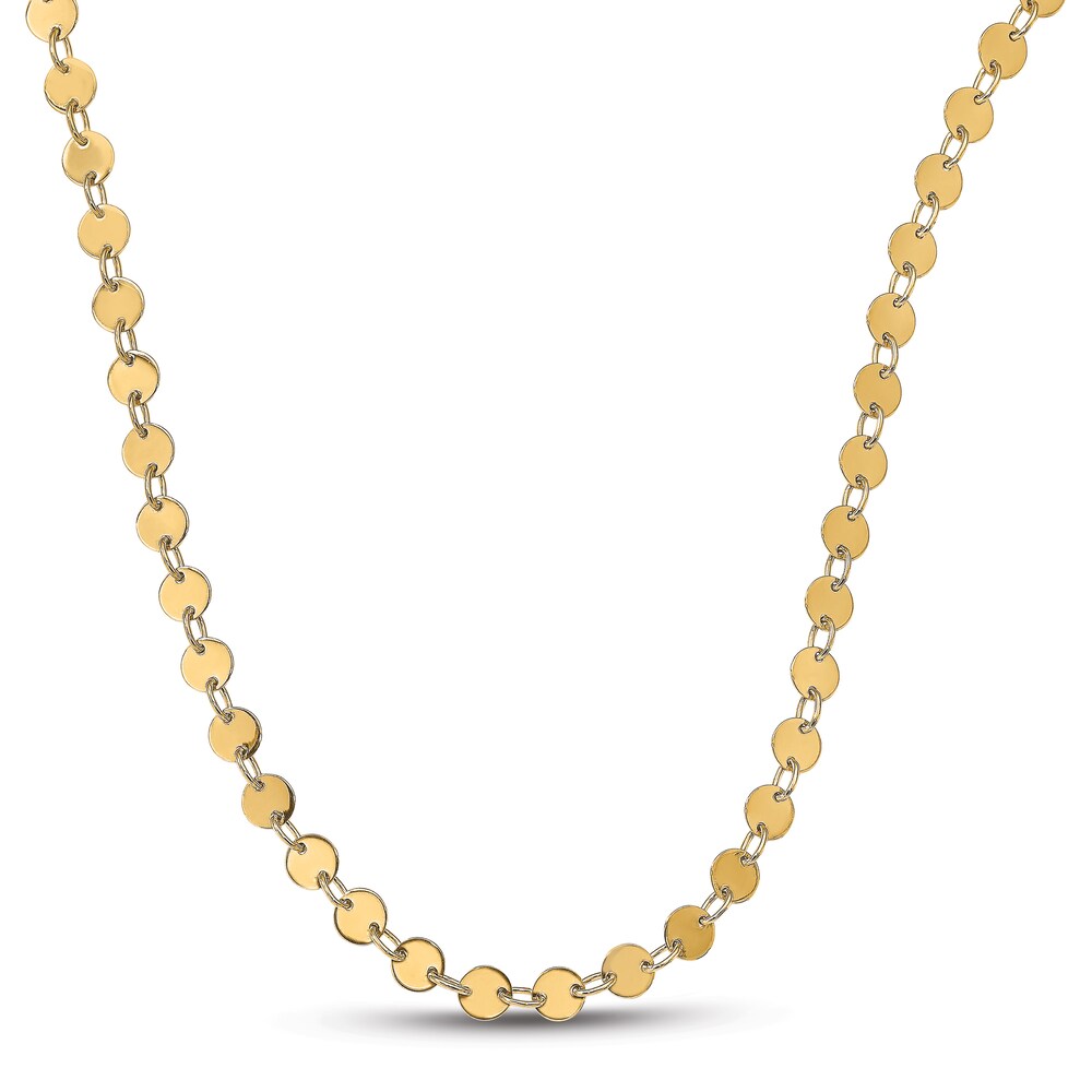 Polished Circle Station Necklace 14K Yellow Gold Yf9nQ6Ck Polished Circle Station Necklace 14K Yellow Gold Yf9nQ6Ck