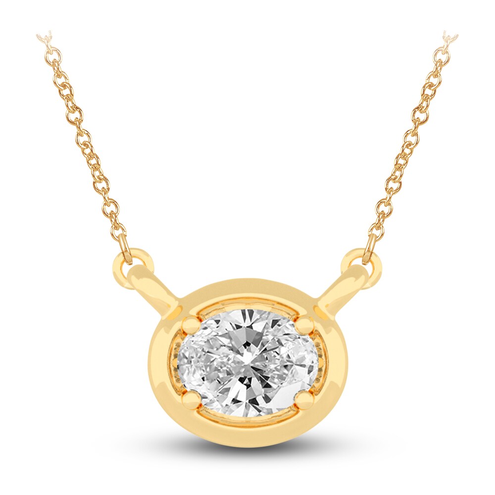 Diamond Pendant Necklace 1/4 ct tw Oval 14K Yellow Gold 18" (I1,I) Z8C4nMnO Diamond Pendant Necklace 1/4 ct tw Oval 14K Yellow Gold 18" (I1,I) Z8C4nMnO