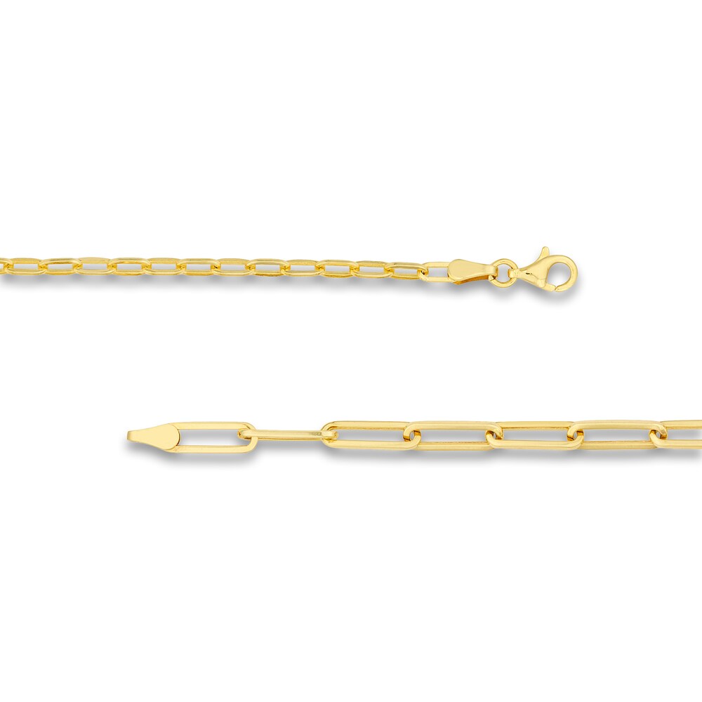 50/50 Paperclip Chain Necklace 14K Yellow Gold ZClF29EB 50/50 Paperclip Chain Necklace 14K Yellow Gold ZClF29EB