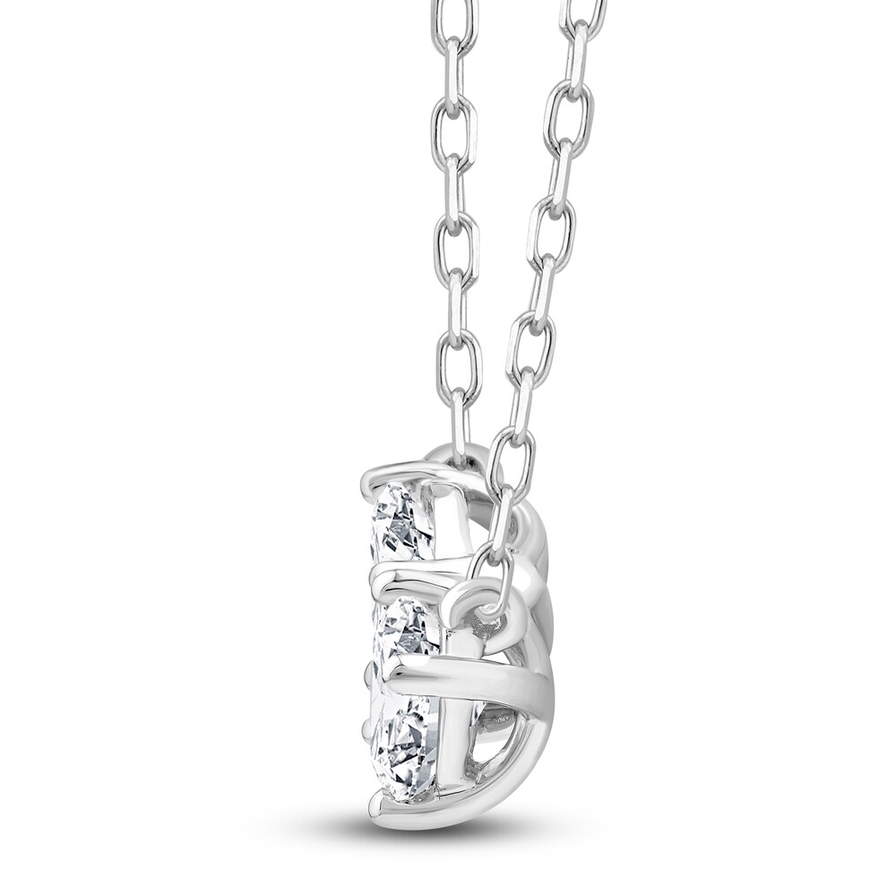 Diamond Pendant Necklace 1/2 ct tw Oval/Pear 14K White Gold 18\" ZGIJgNGo Diamond Pendant Necklace 1/2 ct tw Oval/Pear 14K White Gold 18\" ZGIJgNGo
