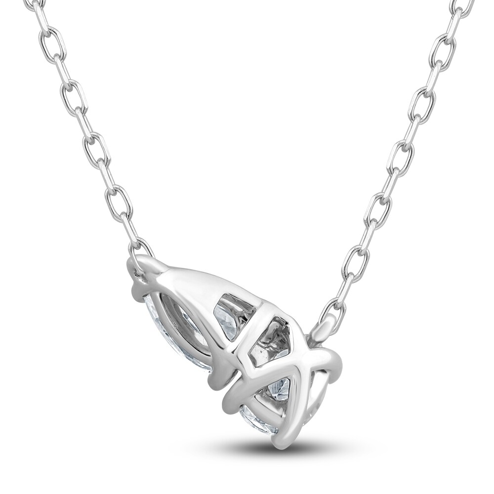 Diamond Pendant Necklace 1/2 ct tw Oval/Pear 14K White Gold 18\" ZGIJgNGo Diamond Pendant Necklace 1/2 ct tw Oval/Pear 14K White Gold 18\" ZGIJgNGo