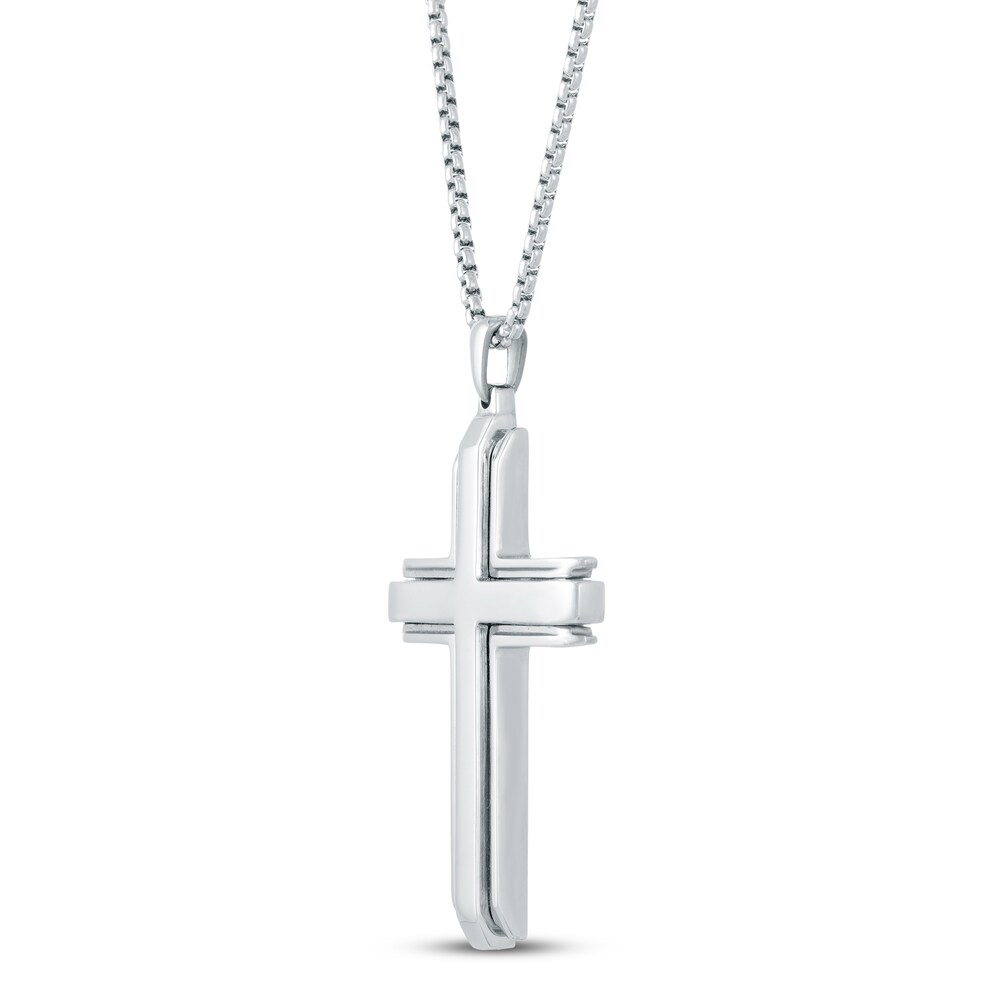 Cross Necklace Ion-Plated Stainless Steel 24\" ZZ9srz77 Cross Necklace Ion-Plated Stainless Steel 24\" ZZ9srz77