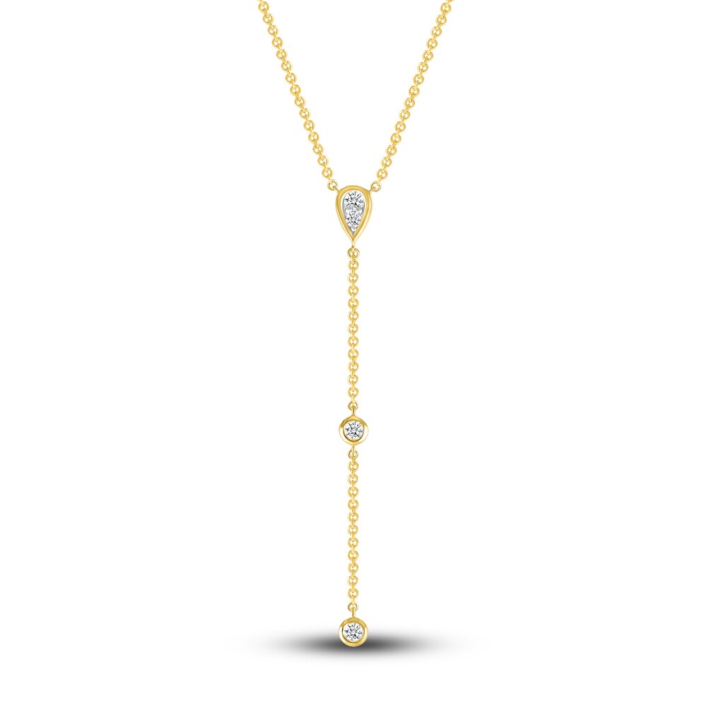 Diamond Y Pendant Necklace 1/5 ct tw Round 10K Yellow Gold 18" ZenBd0qB Diamond Y Pendant Necklace 1/5 ct tw Round 10K Yellow Gold 18" ZenBd0qB
