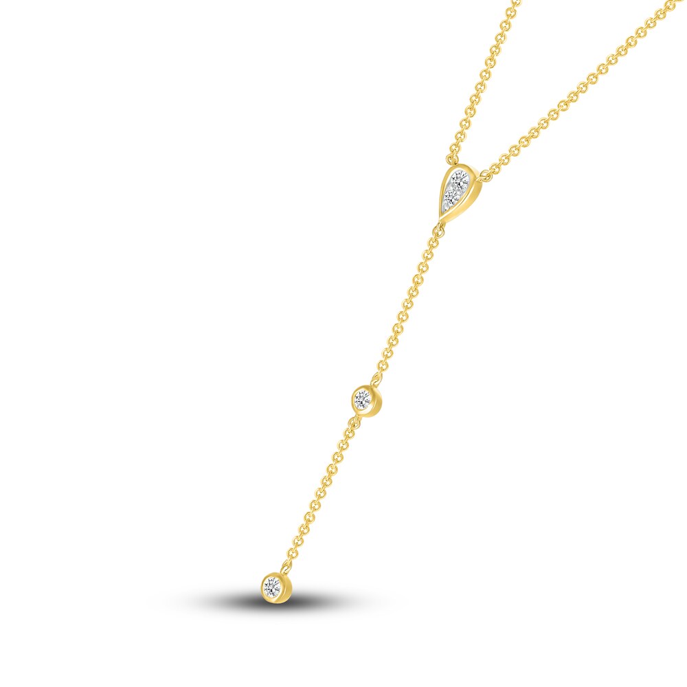 Diamond Y Pendant Necklace 1/5 ct tw Round 10K Yellow Gold 18\" ZenBd0qB Diamond Y Pendant Necklace 1/5 ct tw Round 10K Yellow Gold 18\" ZenBd0qB