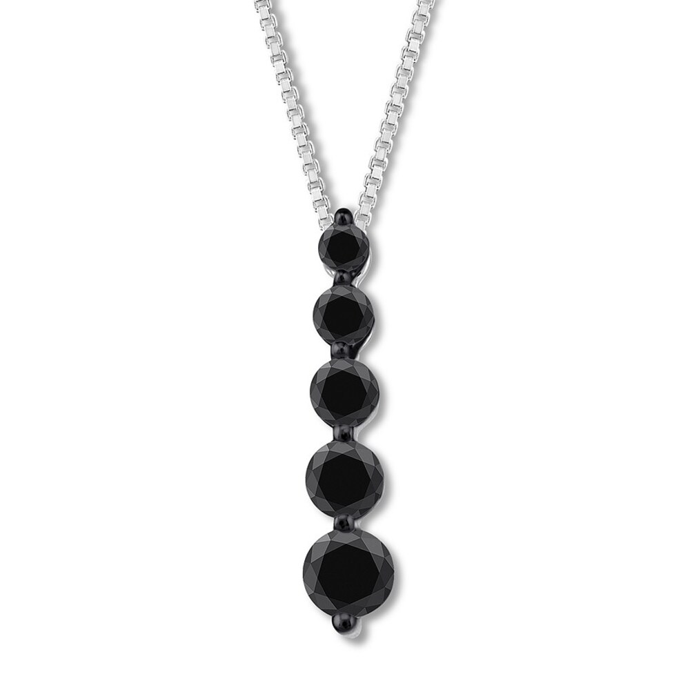Black/White Diamond Necklace 1/2 ct tw 10K White Gold aIRfrHnD Black/White Diamond Necklace 1/2 ct tw 10K White Gold aIRfrHnD