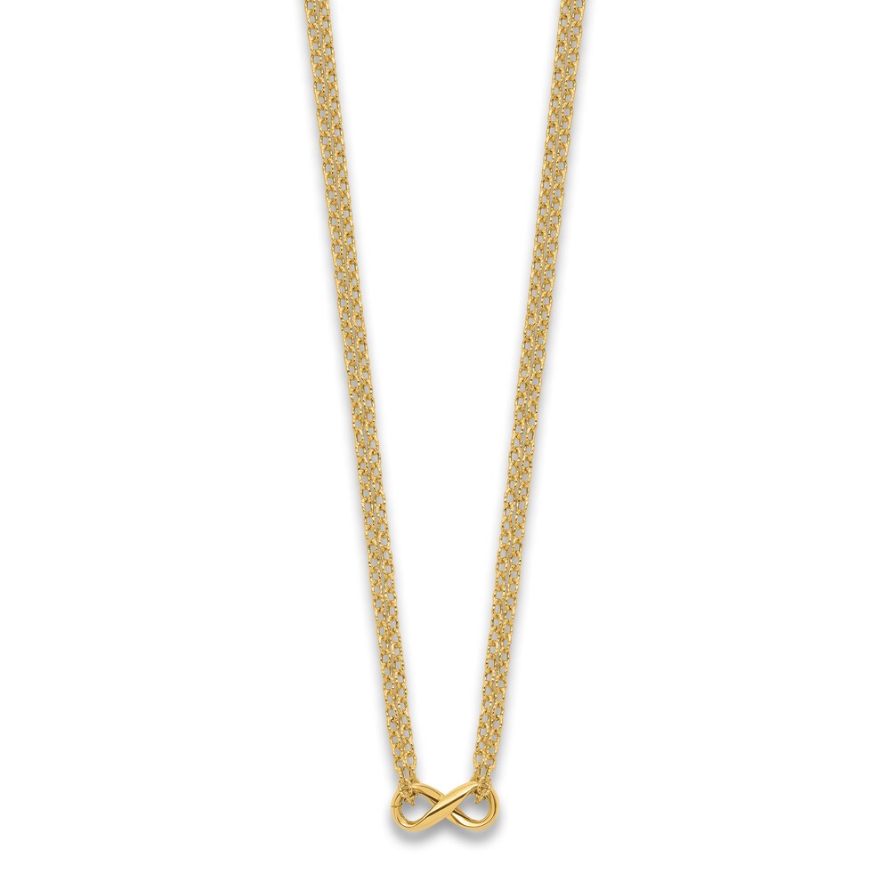 High-Polish 2-Strand Infinity Necklace 14K Yellow Gold aR0CLjFM High-Polish 2-Strand Infinity Necklace 14K Yellow Gold aR0CLjFM