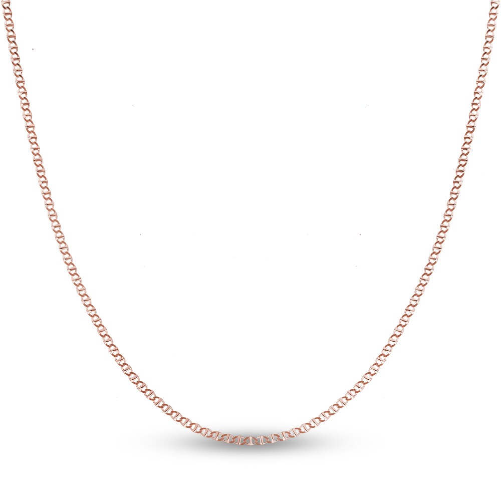 Flat Mariner Chain Necklace 14K Rose Gold 18" ab9CI1Qd Flat Mariner Chain Necklace 14K Rose Gold 18" ab9CI1Qd