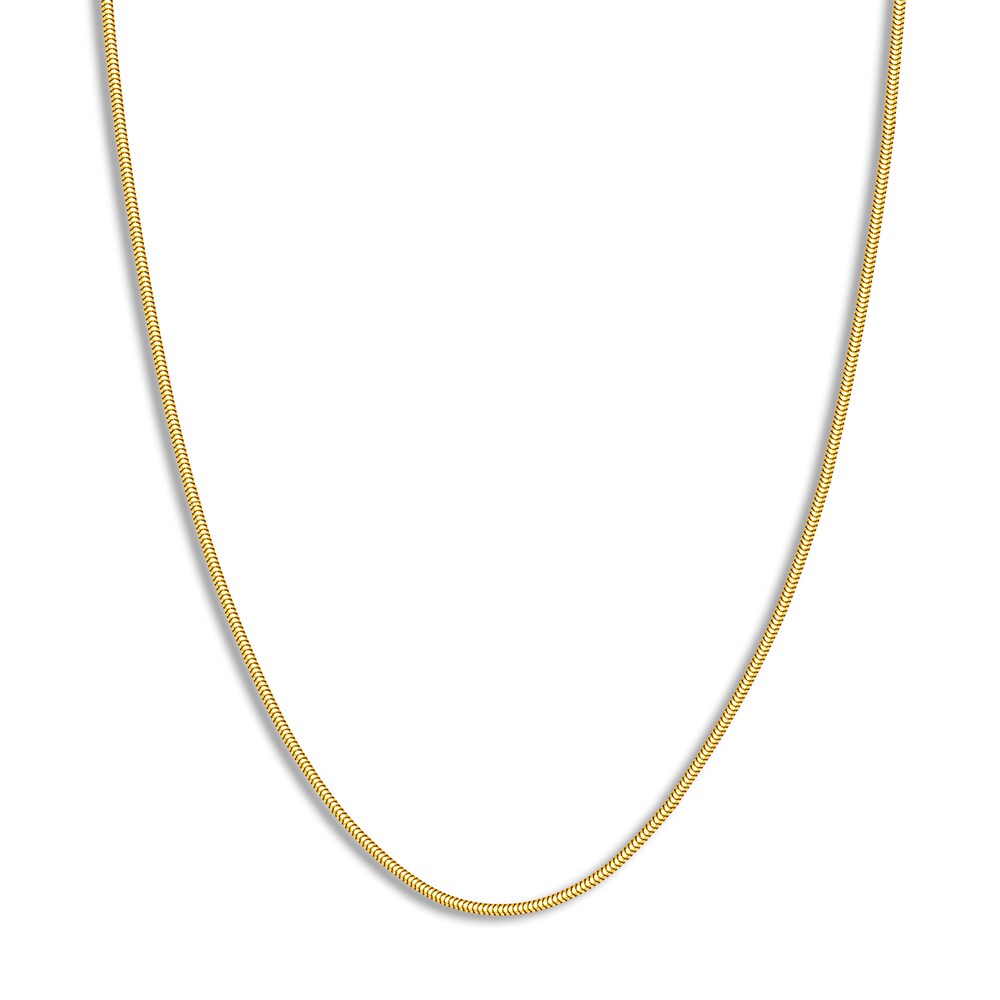 Snake Chain Necklace 14K Yellow Gold 16" acns5F1I