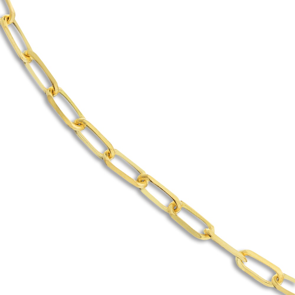 Paper Clip Chain Necklace 18K Yellow Gold 18\" 1.95mm ajJaIljO Paper Clip Chain Necklace 18K Yellow Gold 18\" 1.95mm ajJaIljO