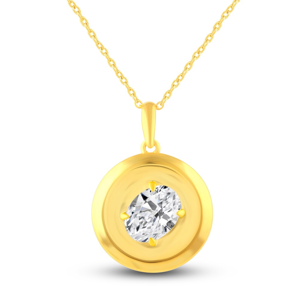 Certified Lab-Created Diamond Gold Coin Pendant Necklace 1 ct tw Oval 14K Yellow Gold 18" bF2tPYEG Certified Lab-Created Diamond Gold Coin Pendant Necklace 1 ct tw Oval 14K Yellow Gold 18" bF2tPYEG