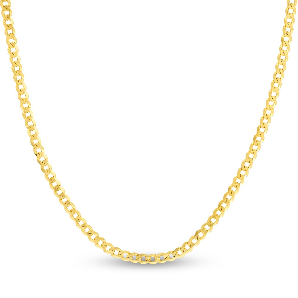 Light Cuban Link Necklace 14K Yellow Gold 24" bVOk3ISU Light Cuban Link Necklace 14K Yellow Gold 24" bVOk3ISU