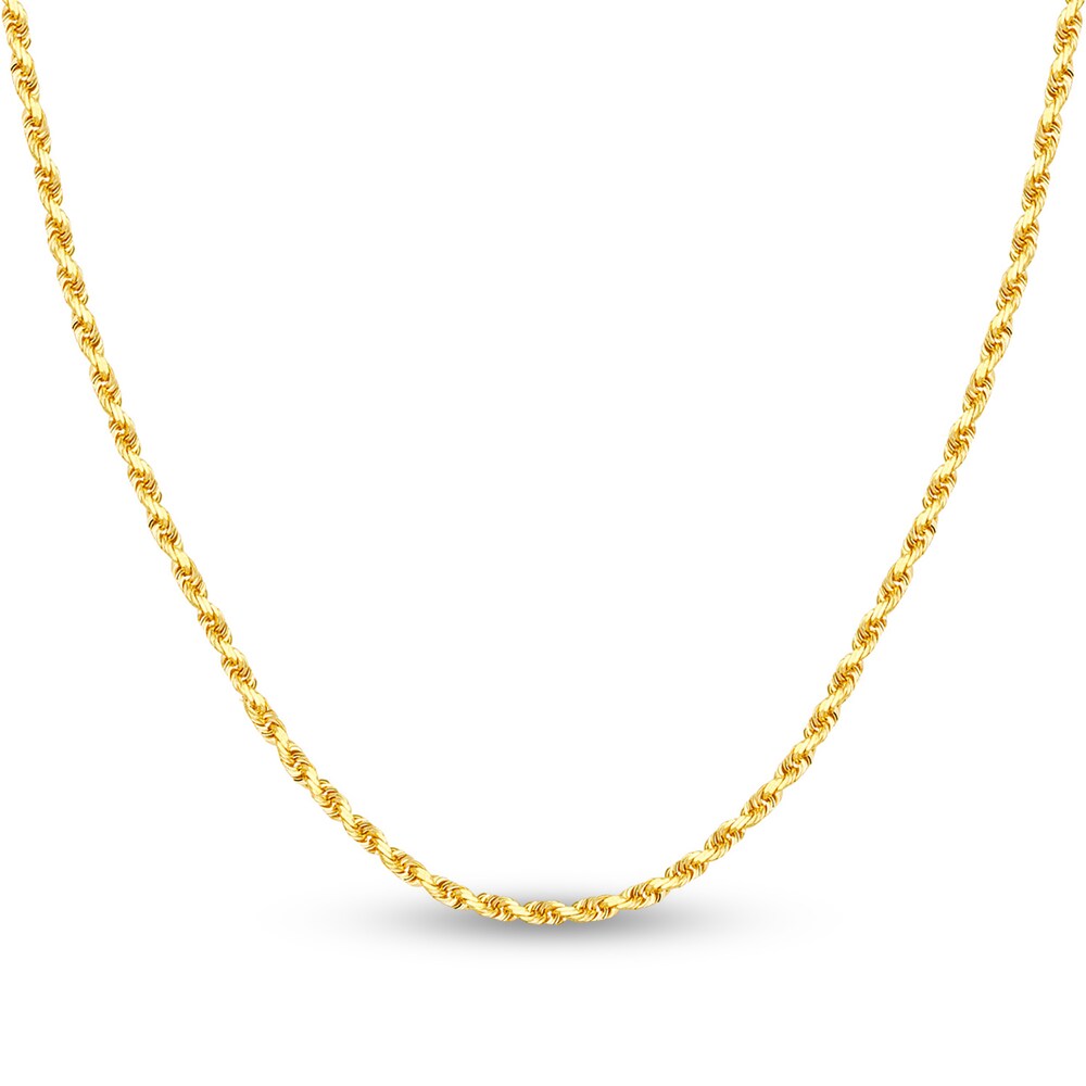 Diamond-Cut Rope Chain Necklace 14K Yellow Gold 24" blUgh6E9 Diamond-Cut Rope Chain Necklace 14K Yellow Gold 24" blUgh6E9