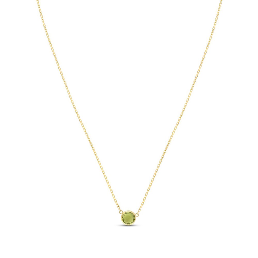 Natural Peridot Necklace 14K Yellow Gold cAuhMx2M Natural Peridot Necklace 14K Yellow Gold cAuhMx2M