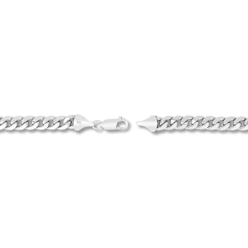 Miami Cuban Link Necklace 14K White Gold 24\" cMaxsgzt Miami Cuban Link Necklace 14K White Gold 24\" cMaxsgzt