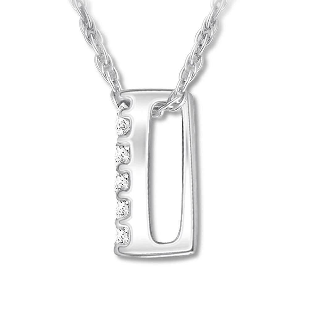 Diamond Initial A Necklace 1/20 ct tw Round-cut 10K White Gold cOfoxpIN Diamond Initial A Necklace 1/20 ct tw Round-cut 10K White Gold cOfoxpIN