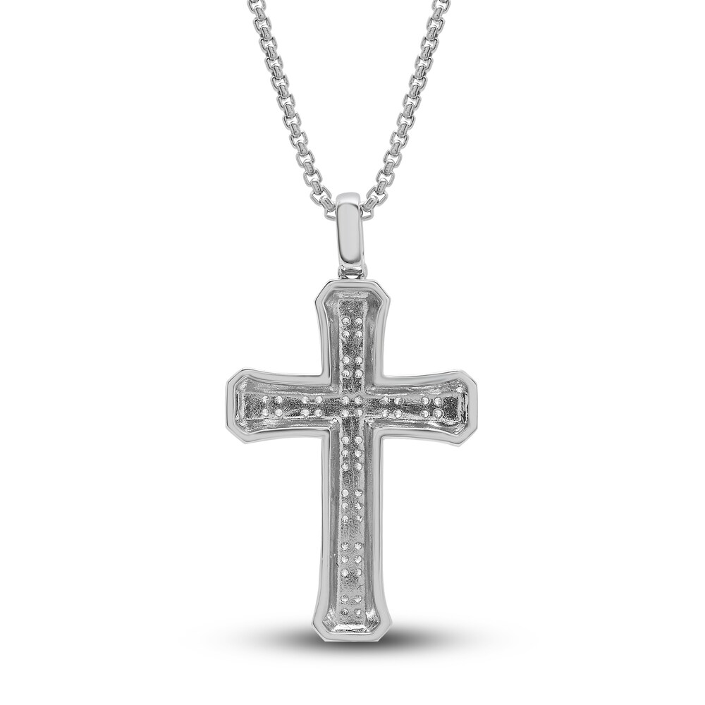 Men\'s Diamond Cross Pendant Necklace 1/4 ct tw Round Sterling Silver 22\" cYqaGXJW Men\'s Diamond Cross Pendant Necklace 1/4 ct tw Round Sterling Silver 22\" cYqaGXJW