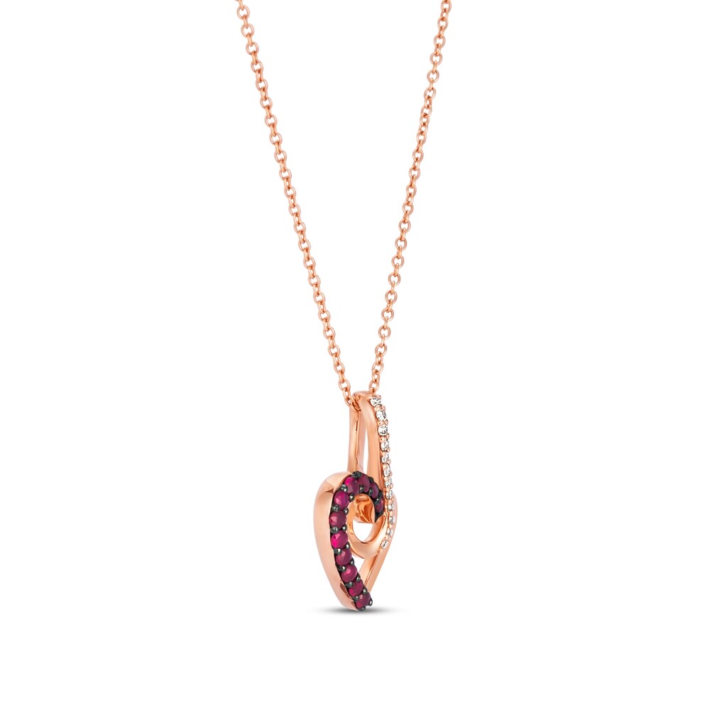 Le Vian Ruby Necklace 1/20 ct tw Diamonds 14K Strawberry Gold cmsMThDv Le Vian Ruby Necklace 1/20 ct tw Diamonds 14K Strawberry Gold cmsMThDv