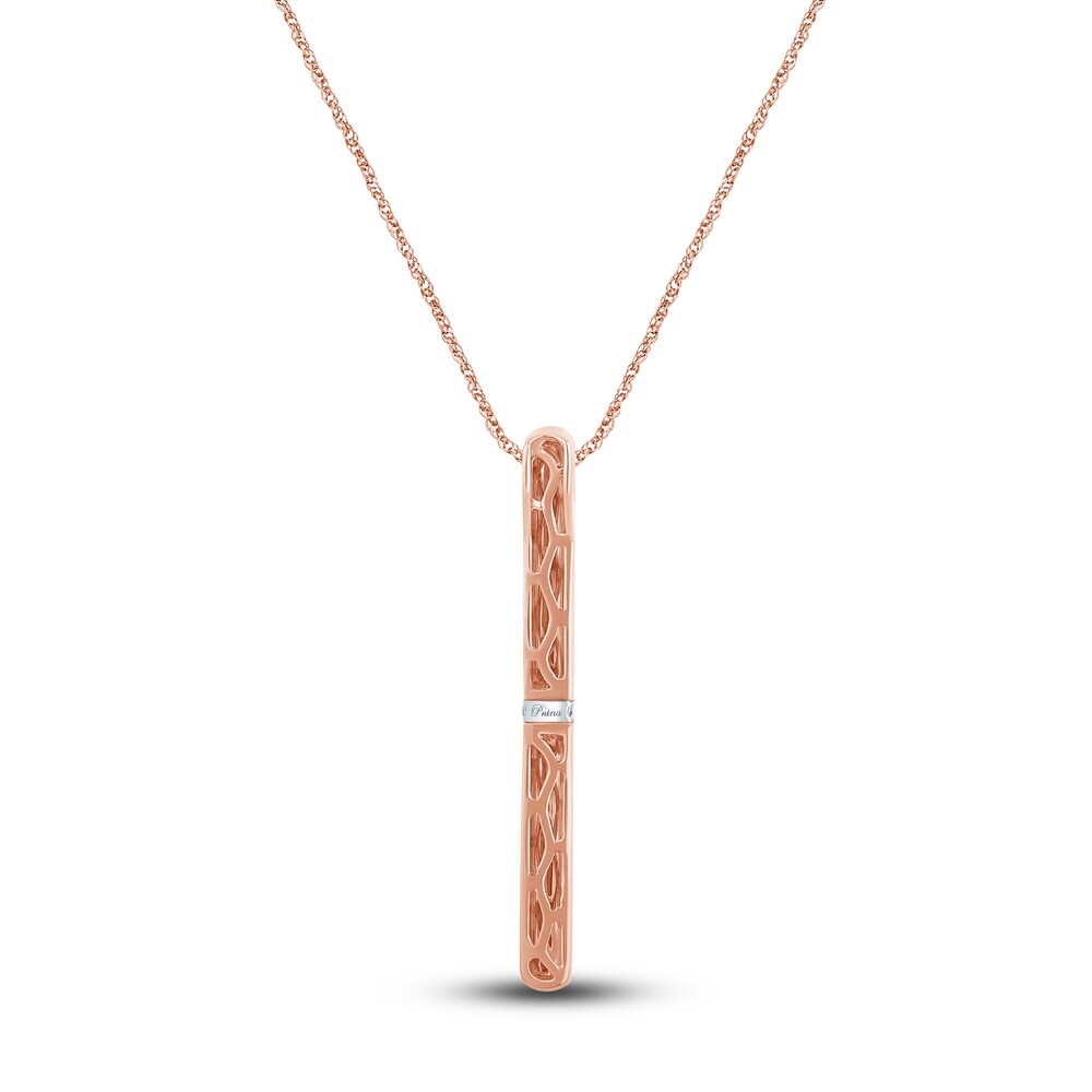 Pnina Tornai Black Diamond Pendant Necklace 5/8 ct tw Round 14K Rose Gold csJh3NJ1
