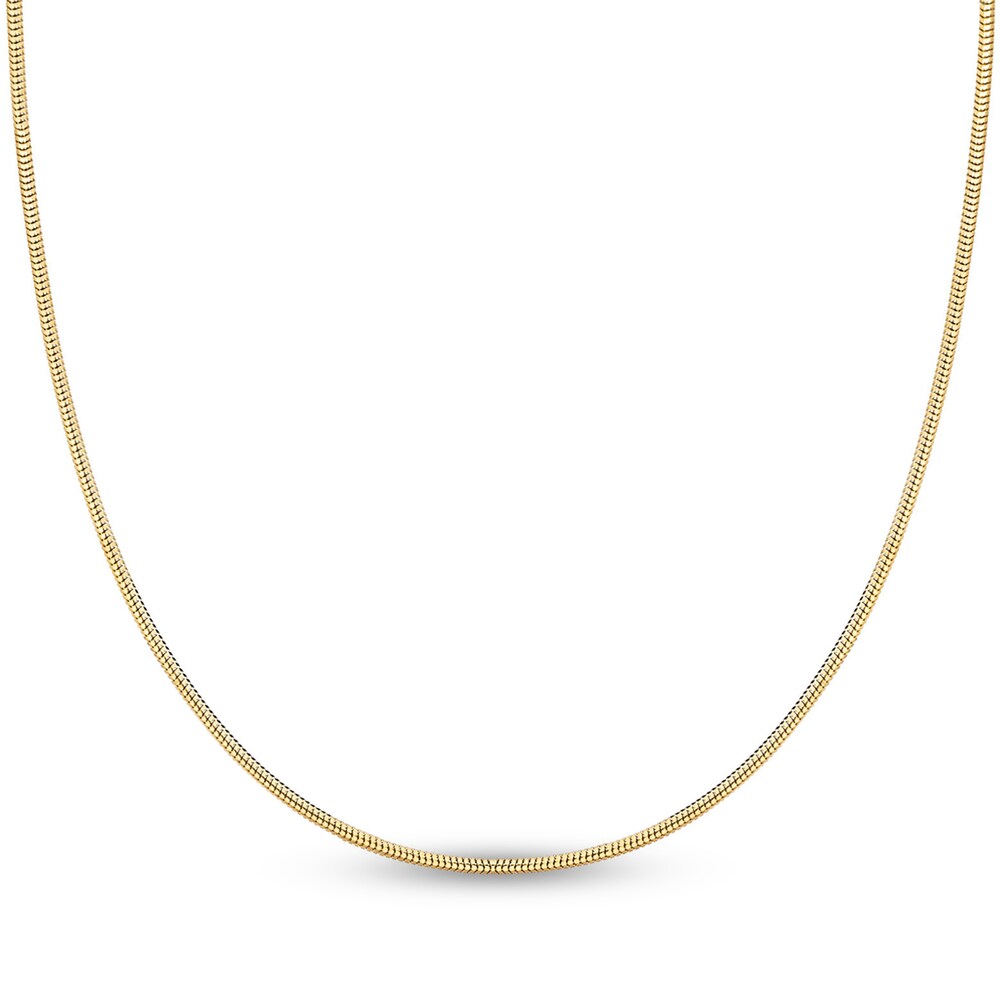 Snake Chain Necklace 14K Yellow Gold 16" cvw7OQuL