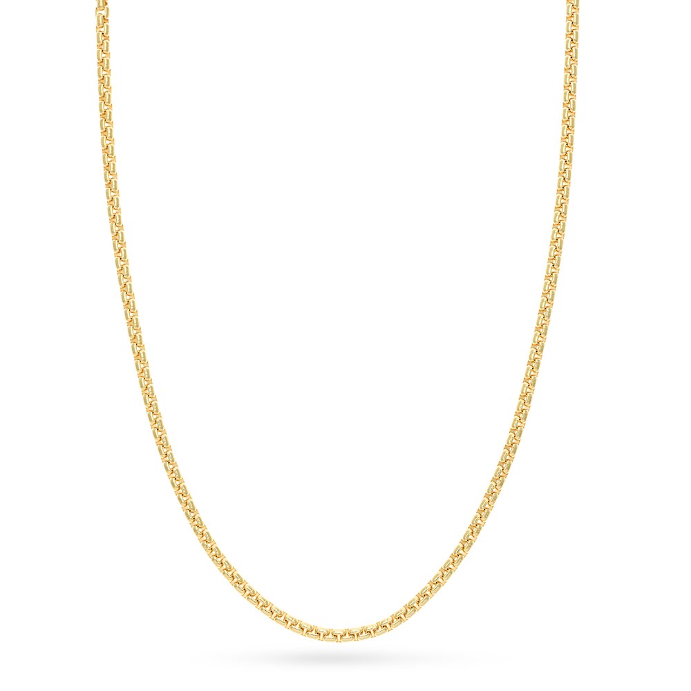 Men's Solid Round Box Chain Necklace 14K Yellow Gold 18" cyg2ybaS Men's Solid Round Box Chain Necklace 14K Yellow Gold 18" cyg2ybaS
