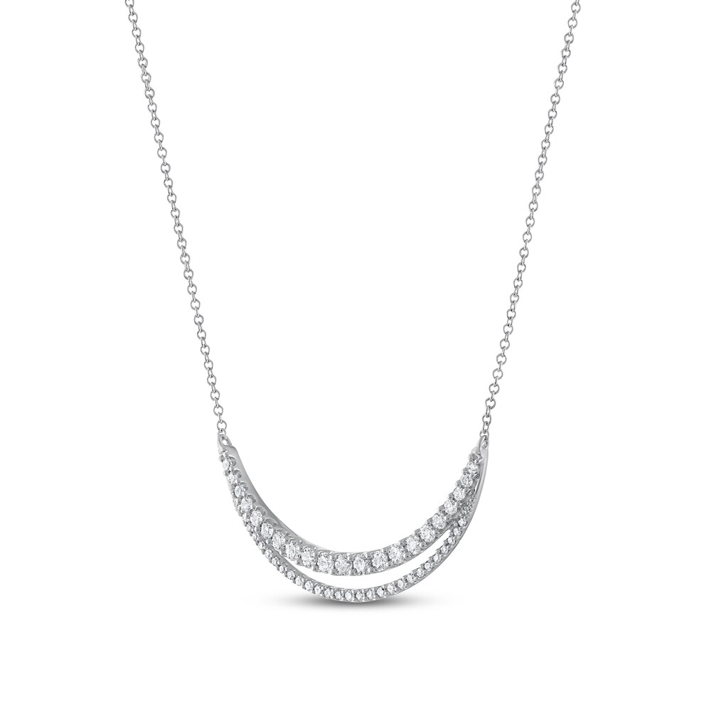 Diamond Necklace 1/2 ct tw Round 10K White Gold d1P36CZD Diamond Necklace 1/2 ct tw Round 10K White Gold d1P36CZD