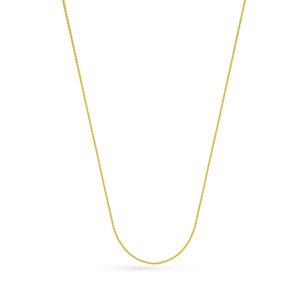 Women's Cable Chain Necklace 18K Yellow Gold 18" d1hT0f7j