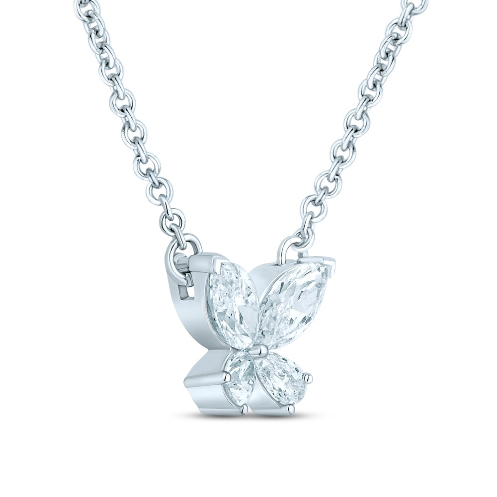 Pnina Tornai Diamond Butterfly Necklace 3/8 ct tw Round 14K White Gold d3m20IQv Pnina Tornai Diamond Butterfly Necklace 3/8 ct tw Round 14K White Gold d3m20IQv