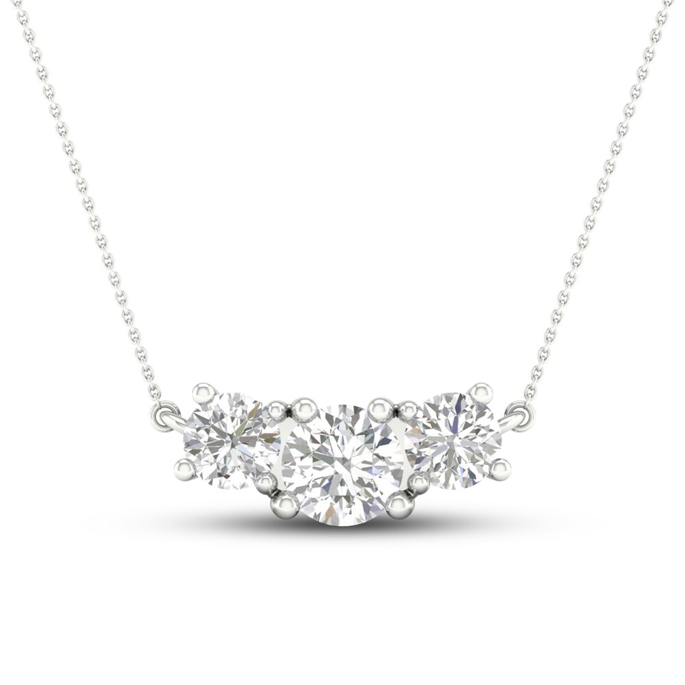 Lab-Created Diamond Necklace 1/2 ct tw Round 14K White Gold d3vY9NuQ Lab-Created Diamond Necklace 1/2 ct tw Round 14K White Gold d3vY9NuQ