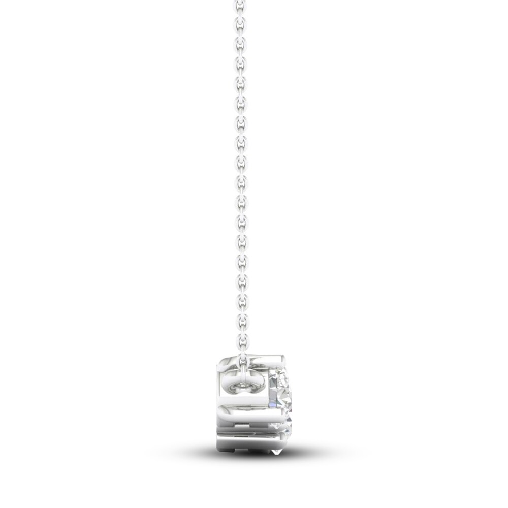 Lab-Created Diamond Necklace 1/2 ct tw Round 14K White Gold d3vY9NuQ Lab-Created Diamond Necklace 1/2 ct tw Round 14K White Gold d3vY9NuQ