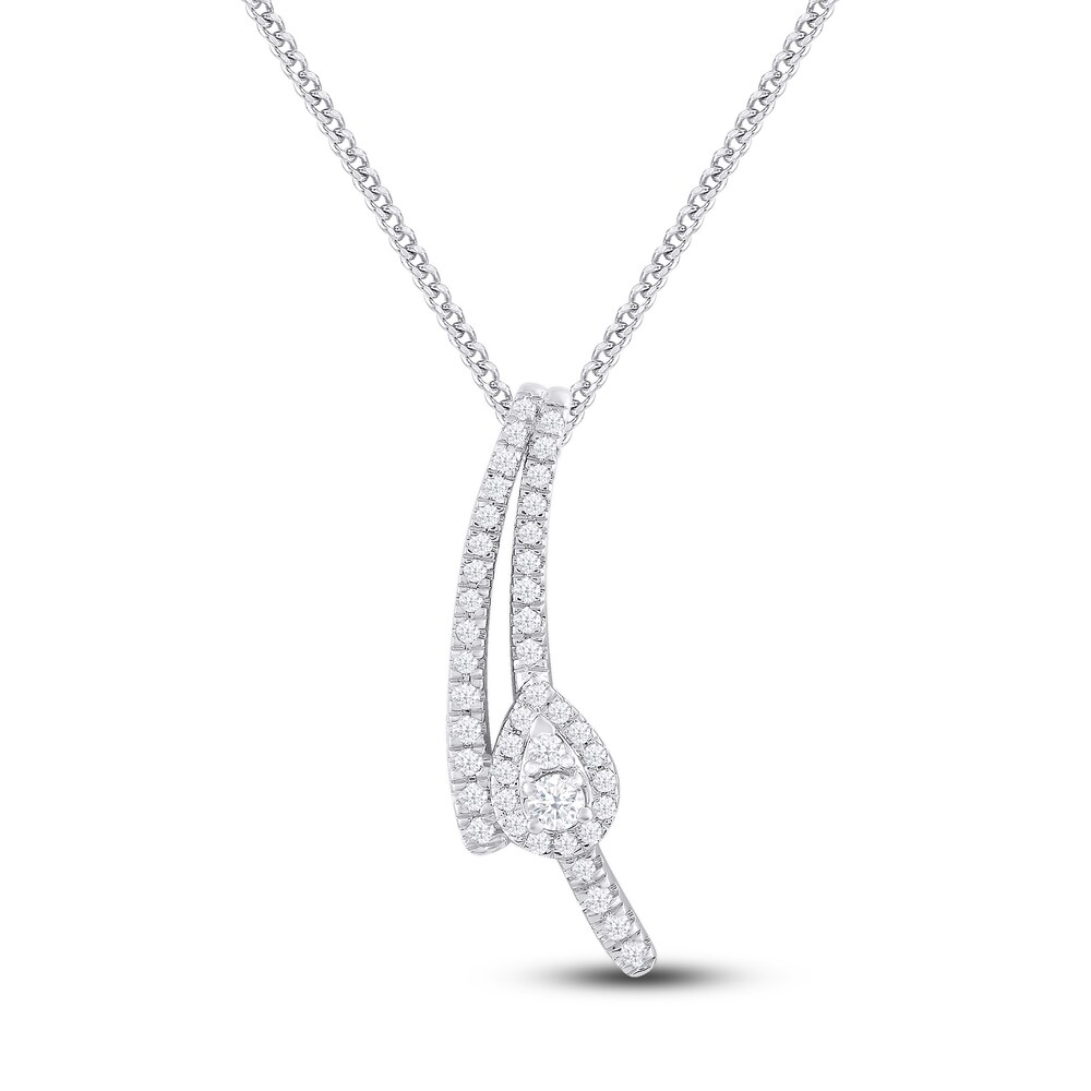 Diamond Pendant Necklace 1/4 ct tw Round 10K White Gold 18" dApokUoW Diamond Pendant Necklace 1/4 ct tw Round 10K White Gold 18" dApokUoW