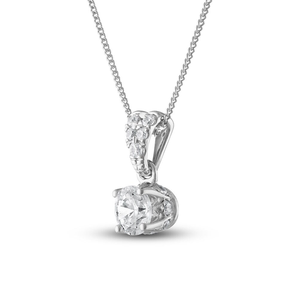 Heart\'s Desire Diamond Necklace 1/2 ct tw Round 18K White Gold dDY16WNs Heart\'s Desire Diamond Necklace 1/2 ct tw Round 18K White Gold dDY16WNs