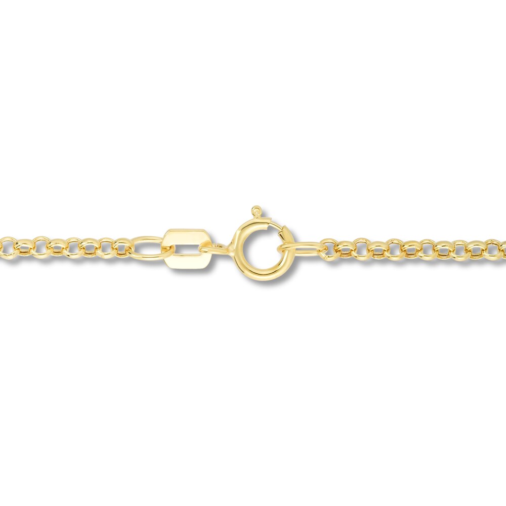 Rolo Chain Necklace 14K Yellow Gold 16\" dDpttFtw Rolo Chain Necklace 14K Yellow Gold 16\" dDpttFtw