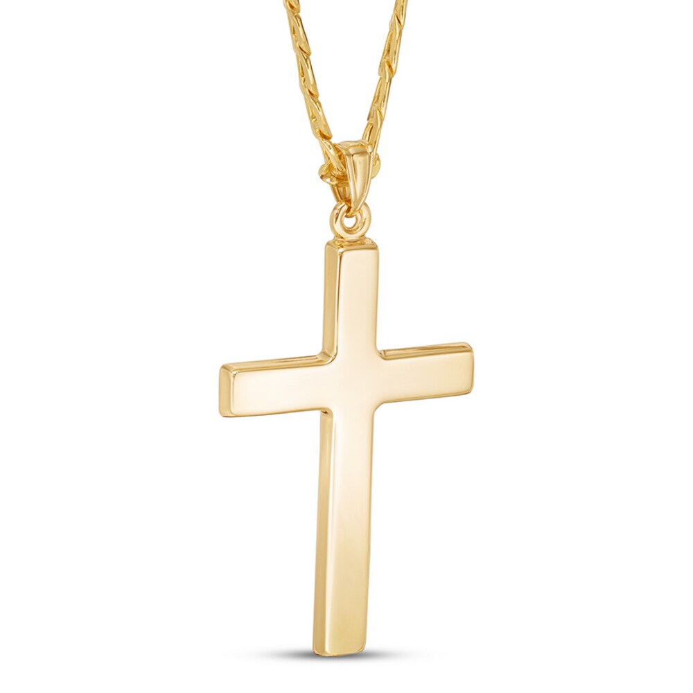 Men\'s Cross Necklace 10K Yellow Gold dGi9L0c7 Men\'s Cross Necklace 10K Yellow Gold dGi9L0c7