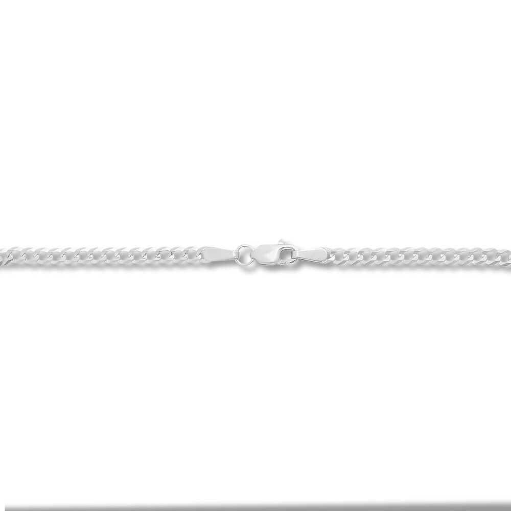Curb Chain Necklace 14K White Gold 24\" dOyTy1rq Curb Chain Necklace 14K White Gold 24\" dOyTy1rq
